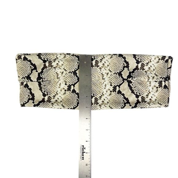 Nasty Gal Tan Snakeskin Strapless Bandeau Bikini Tube Top Size 10 - Picture 4 of 5